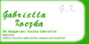 gabriella koczka business card